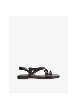 Womens Dune Lite Patent-Leather Sandals