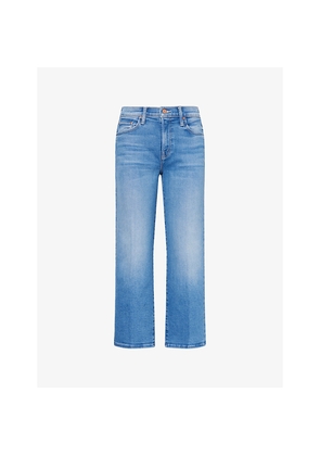 Womens Mother The Lil Rambler Mid-Rise Ankle Stretch-Denim Jeans