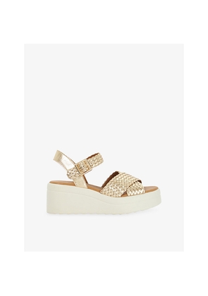 Womens Dune Kinleys Braided-Leather Sandals