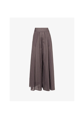 Womens Palmer Harding Lumen Ultra-Flare Cotton Trousers