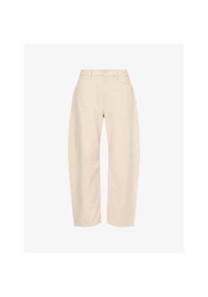 Womens Rag & Bone Stevie Utility Barrel-Leg Cotton Trousers