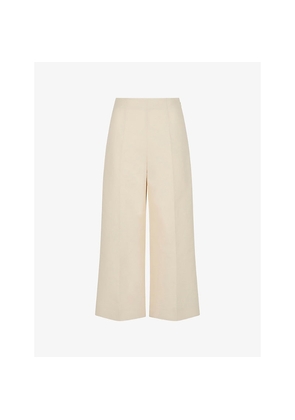 Womens Marni Flared-Leg Cropped Cotton Trousers