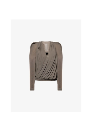 Womens Rick Owens Maria Wrap Silk Blouse
