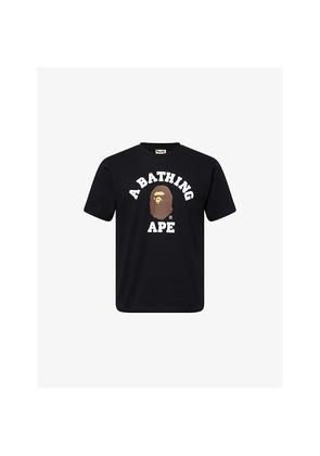 Mens A Bathing Ape Graphic-Print College Cotton T-Shirt