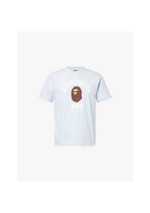 Mens A Bathing Ape Graphic-Print College Cotton T-Shirt