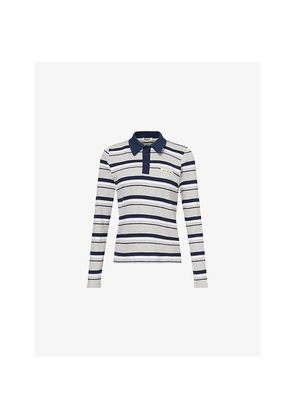 Womens 4th & Reckless Liliana Striped Cotton Rugby Top