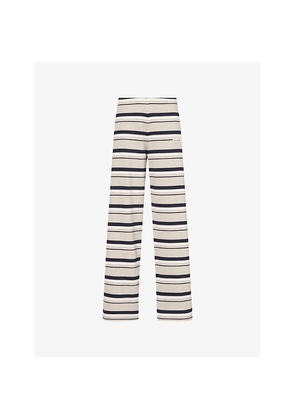 Womens 4th & Reckless Liliana Striped Stretch-Knit Trousers
