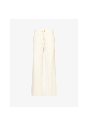 Womens Paige Ari Waistband-Tie Stretch-Denim Jeans