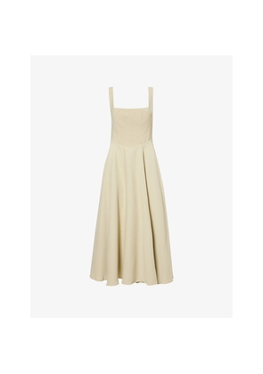 Womens Odd Muse Square-Neck Woven Midi Dress