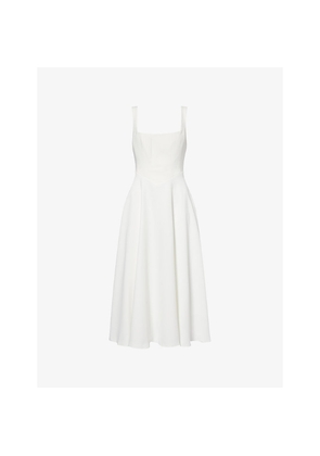 Womens Odd Muse Square-Neck Woven Midi Dress