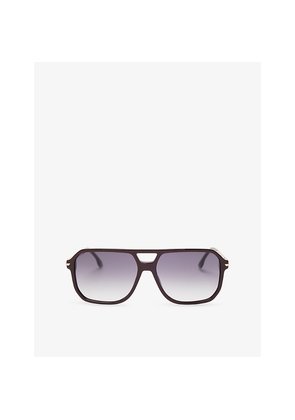 Womens Victoria Beckham Square-Frame Double-Bridge Acetate Sunglasses