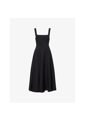 Womens Odd Muse Square-Neck Woven Midi Dress