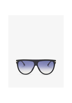 Victoria Beckham Oversized Oval Acetate Sunglasses