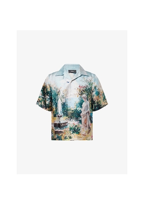Mens Amiri Chateau Fountain Printed Silk Shirt