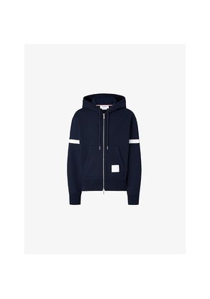 Mens Thom Browne X Asics Signature Stripe Relaxed Cotton-Jersey Hoody