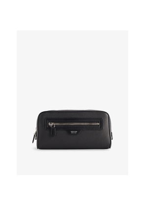 Mens Tom Ford Branded Zipped Leather Wash Bag