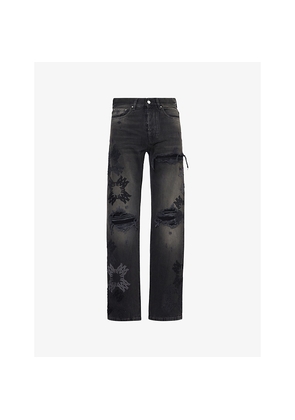 Mens Amiri Quad Mx1 Straight-Leg Denim Jeans