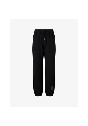 Mens Thom Browne X Asics Logo-Patch Relaxed Cotton-Jersey Jogging Bottoms
