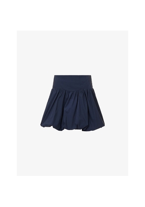 Womens Simkhai Pippa Bubble Cotton-Blend Mini Skirt