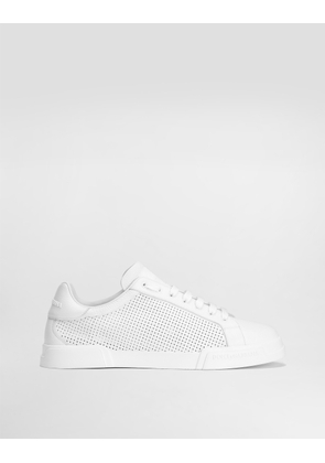 Dolce & Gabbana Portofino Light Strobel Sneakers In Calfskin - Man Sneakers White 39.5