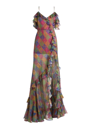 Etro Silk Off-The-Shoulder Maxi Dress - Moda Operandi