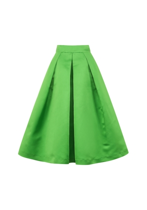 Martin Grant Pleated Silk Midi Skirt - Moda Operandi