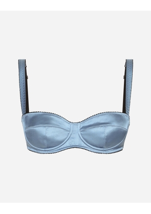 Dolce & Gabbana Satin Balconette Bra - Woman Underwear Light Blue Silk 5b