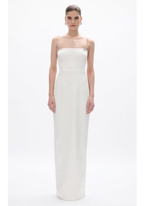 Rachel Gilbert Leora Crystal-Strap Column Gown - Moda Operandi