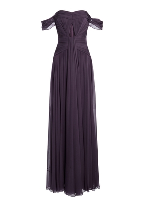 Zuhair Murad Off-The-Shoulder Chiffon Dress - Moda Operandi