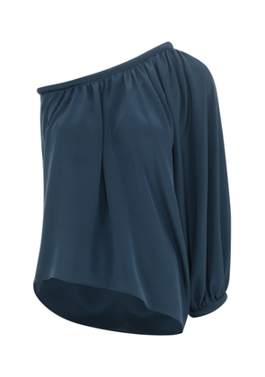 Martin Grant Asymmetric Neckline Silk Top - Moda Operandi