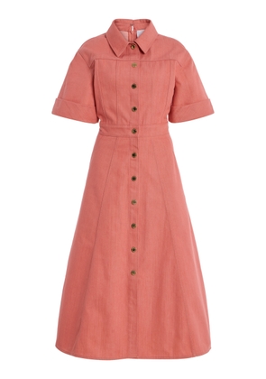 Carolina Herrera Button-Front Denim  Dress - Moda Operandi