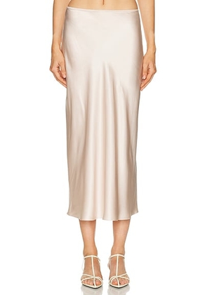 SABLYN Miranda Scallop Trim Skirt in Lunar - Cream. Size S (also in XS, M, L).