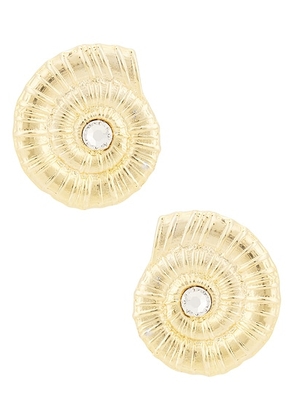 Rowen Rose Conch Shell Earrings in Gold - Metallic Gold. Size all.