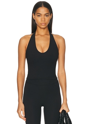 437 The Halter Tank Top in Black - Black. Size XS (also in S, L).