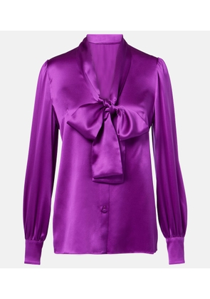 Dolce&Gabbana Tie-neck silk satin blouse