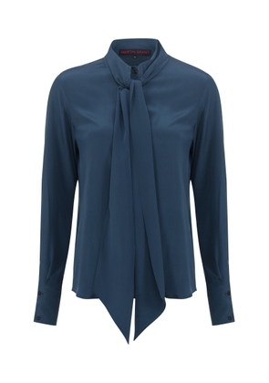 Martin Grant Classic Neck Tie Silk Top - Moda Operandi