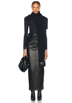 Coperni Knitted Collar Scarf in Black - Black. Size all.