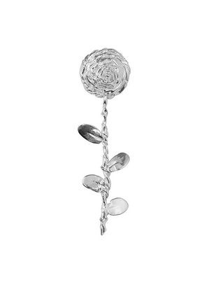 Corali Rose Single Earring in Silver - Metallic Silver. Size all.