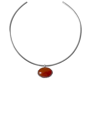 Corali Embleme Grande Collier in Silver & Red - Metallic Silver. Size all.