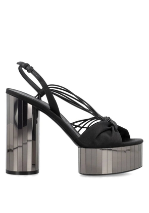 Ferragamo Sabrina Mirrored Heel Platform Sandals, Size 4.5 C