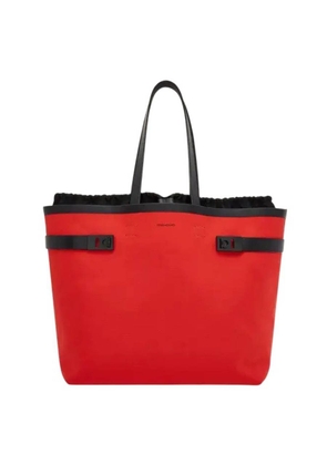 Ferragamo Gancini Buckles Canvas Tote Bag