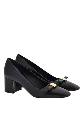 Ferragamo Myra Bow Block Heel Pumps, Size 5.5 C