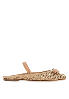 Ferragamo Vara Lace Slingback Ballet Flats, Size 4.5 D