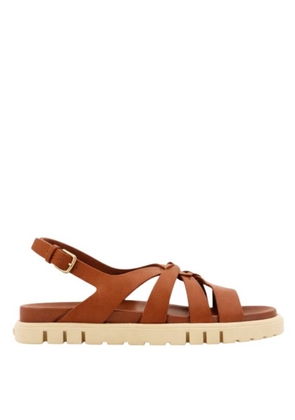 Ferragamo Gancini Ornament Flat Sandals, Size 7