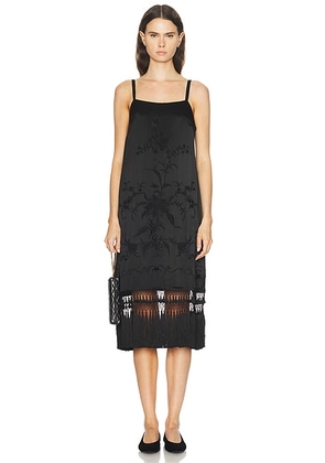 BODE Worcester Fringe Dress in Black - Black. Size XS (also in L, M, S).