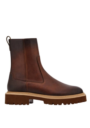 Ferragamo Leather Ankle Boots, Size 13