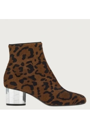 Ferragamo Mirrored Heel Ankle Boots, Size 5 C