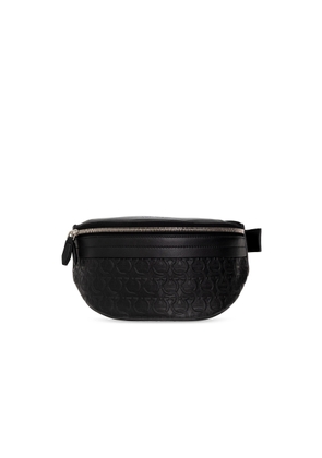 Salvatore Ferragamo Hammered Calfskin Leather Embossed Gancini Waist Bag