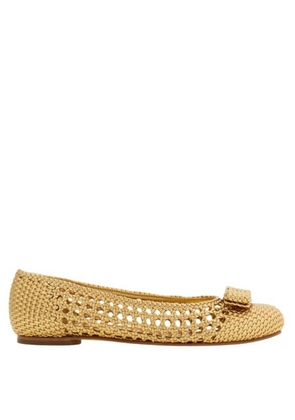 Ferragamo Woven Varina Ballet Flat, Size 7.5 C