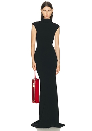 JACQUEMUS La Robe Alba in Black - Black. Size XL (also in L).